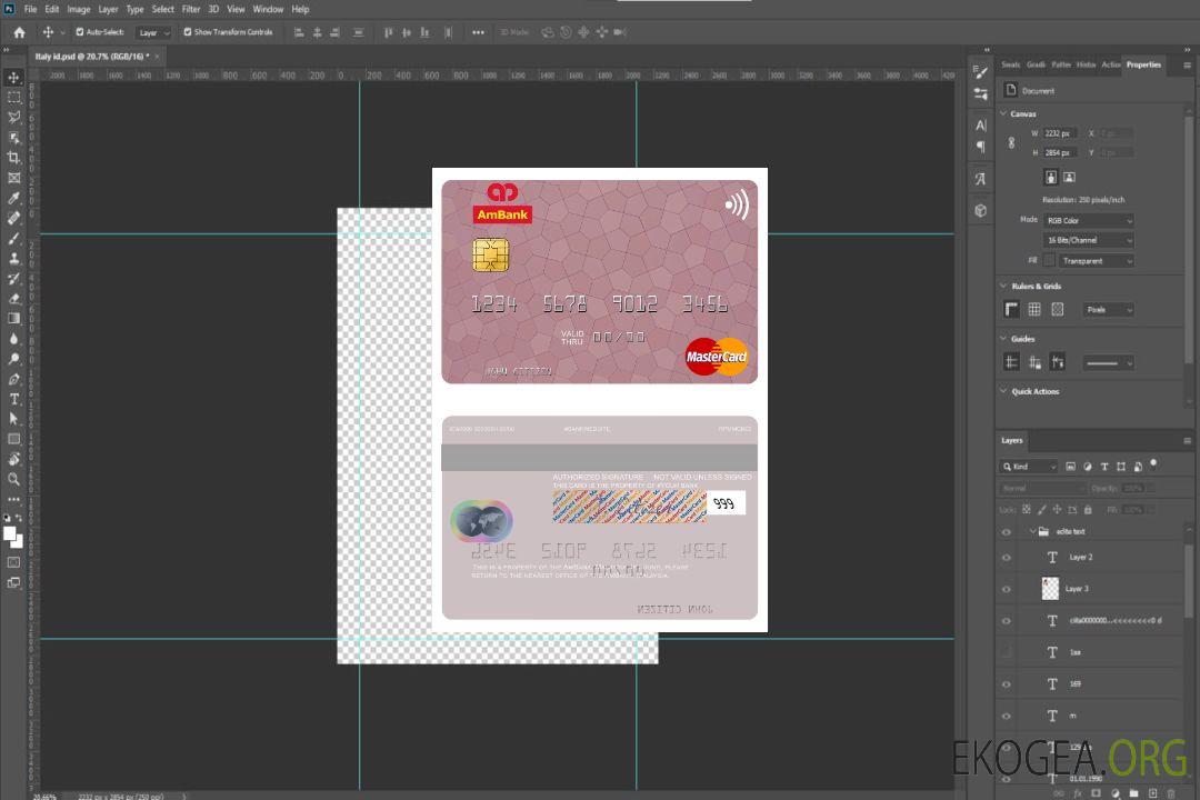 Carte Mastercard AmBank de Malaisie template